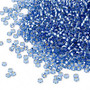 15-19 - 15/0 - Miyuki - Transparent Silver-Lined Light Blue - 8.2gms Vial Glass Round Seed Beads