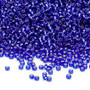 15-20 - 15/0 - Miyuki - Transparent Silver-Lined Cobalt - 8.2gms Vial Glass Round Seed Beads