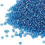 15-291 - 15/0 - Miyuki - Transparent Colour-Lined Rainbow Blue - 8.2gms Vial Glass Round Seed Beads