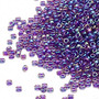 15-356 - 15/0 - Miyuki - Transparent Colour-Lined Fancy Blue Violet - 8.2gms Vial Glass Round Seed Beads