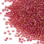 15-363 - 15/0 - Miyuki - Transparent Colour-Lined Fancy Orange Red - 8.2gms Vial Glass Round Seed Beads