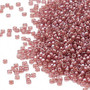 15-364 - 15/0 - Miyuki - Transparent Colour-Lined Fancy Dusty Rose - 8.2gms Vial Glass Round Seed Beads
