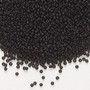 15-401F - 15/0 - Miyuki - Opaque Matte Black - 8.2gms Vial Glass Round Seed Beads