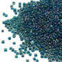 15-1826 - 15/0 - Miyuki - Transparent Colour Lined Dark Teal - 8.2gms Vial Glass Round Seed Beads