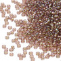 15-1837 - 15/0 - Miyuki - Transparent Colour Lined Grey - 8.2gms Vial Glass Round Seed Beads