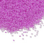 15-4303 - 15/0 - Miyuki - Transparent Luminous Colour-Lined Neon Purple - 8.2gms Vial Glass Round Seed Beads