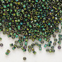 DB0027 - 11/0 - Miyuki Delica - opaque metallic luster forest green - 7.5gms - Cylinder Seed Beads