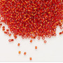 DB0043 - 11/0 - Miyuki Delica - Silver Lined Cranberry - 7.5gms - Cylinder Seed Beads
