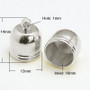 6 x Cord Ends (10mm I.D), 14 x 12mm Platinum