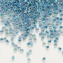 DB0058 - 11/0 - Miyuki Delica - Translucent Marine Blue-Lined Rainbow Crystal Clear - 7.5gms - Cylinder Seed Beads
