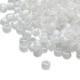 DB0066 - 11/0 - Miyuki Delica - Translucent White-lined Rainbow Crystal Clear - 7.5gms - Cylinder Seed Beads