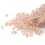DB0069 - 11/0 - Miyuki Delica - Translucent Blush-lined Luster Crystal Clear - 7.5gms - Cylinder Seed Beads