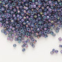 DB0134 - 11/0 - Miyuki Delica - opaque gold luster rainbow violet - 7.5gms - Cylinder Seed Beads