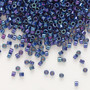 DB0135 - 11/0 - Miyuki Delica - opaque gold luster rainbow midnight purple - 7.5gms - Cylinder Seed Beads