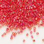 DB0172 - 11/0 - Miyuki Delica - Transparent Lt Siam AB - 7.5gms - Cylinder Seed Beads