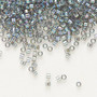 DB0179 - 11/0 - Miyuki Delica - Transparent Lt Grey AB - 7.5gms - Cylinder Seed Beads