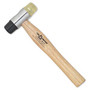 Mallet, wood / rubber / nylon, black and yellow, 9-3/4 inches with 17.5mm dual head. Sold individually.