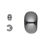 Crimp cover, gunmetal-plated brass, 4mm round. Sold per pkg of 100.