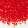 DB0704 - 11/0 - Miyuki Delica - Transparent Red Orange - 7.5gms - Cylinder Seed Beads
