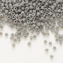 DB0761 - 11/0 - Miyuki Delica - Opaque Matt Grey - 7.5gms - Cylinder Seed Beads