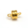 Magnetic Clasp - Small Column 10mm x 6mm with loops Gold - 6 pack