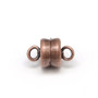Magnetic Clasp - Small Column 10mm x 6mm with loops Red Ant Copper - 6 pack