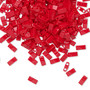 HTL408 - Miyuki - Opaque Red - 5mm x 2.3mm - 10gms (approx 250 beads) - Half Tila Beads (two-hole)