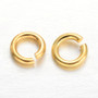 Brass Open Jump Rings, Gold, 6x1mm;  4mm I.D. (10gms - approx 100)