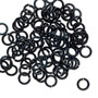 Jump ring, anodized aluminum, black, 6mm round, 4.2mm inside diameter, 18 gauge. Sold per pkg of 100.