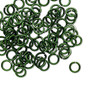 Jump ring, anodized tempered aluminum, Dark Green, 6mm round, 4.2mm inside diameter, 18 gauge. Sold per pkg of 100.