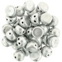 Czechmates Cabochon 7mm (2 hole) Mat Met Silver - 10gm bag (approx 25)