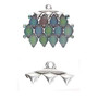Last Stock: Cymbal Vani III-GEMDUO bead ENDING Ant Silver Plate - 2 pk