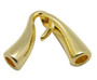 Alloy Hook and Eye Clasps, Gold, 46x8x8mm, Hole: 4mm - 3 sets