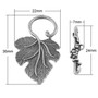 Tibetan Leaf Toggle Clasp Set, Antique Silver, Leaf: 36x22.5x2mm - 5 pack