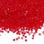 Seed bead, Miyuki, glass, transparent red, (SB140), 1.8mm square. Sold per 25-gram pkg.