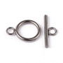 304 Stainless Steel Toggle Clasps, Ring, Stainless Steel Colour, 2 Sets