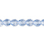 Bead, Czech fire-polished glass, ice blue, 8mm faceted round. Sold per 15-1/2" to 16" strand, approximately 50 beads.