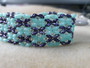 Bracelet, to fit 7.25" - 8.75" wrist, hand stitched Superduos