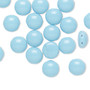 Bead, Preciosa Candy™, Czech pressed glass, opaque baby blue, 8mm candy with (2) 0.8-0.9mm holes. Sold per pkg of 20.