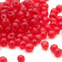 Seed bead, Miyuki, glass, transparent red, (DP140), 4x3.4mm fringe. Sold per 10-gram pkg.