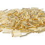 Miyuki Bugle Beads - 12mm x 2.4mm glass - S/L Gold 003 (50gms)
