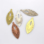 5 x Horse Eye Plating Iron Pendants, Copper, 39x15x0.5mm, Hole: 1mm