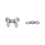 Bead, TierraCast®, antique silver-plated pewter (tin-based alloy), 14x10.5mm double-sided bow. Sold per pkg of 2