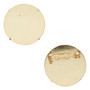 Pin back brooch, gold-plated steel, 26mm round. Sold per pkg of 10
