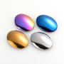 Electroplate Non-magnetic Hematite Cabochon, Oval, Gold Color, 39x29.5x7mm