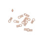 Crimp, copper-plated brass, 3x2mm tube with loop. Sold per pkg of 10.