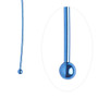 Head pin, electro-coated brass, blue, 3 inches with 2mm ball, 21 gauge. Sold per pkg of 10.