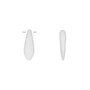 5821 - 15.5 x 5mm - Czech - Opaque White - 1 Strand (Approx 140 beads) - Top Drilled Glass Daggers