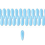 63030 - 10 x 3mm - Czech - Opaque Turquoise Blue - 1 Strand (Approx 190 beads) - Top Drilled Glass Daggers