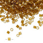 DBL-0065 - 8/0 - Miyuki - Semi-Transparent C/L Topaz Yellow - 7.5gms (approx 220 Beads) - Glass Delica Beads - Cylinder